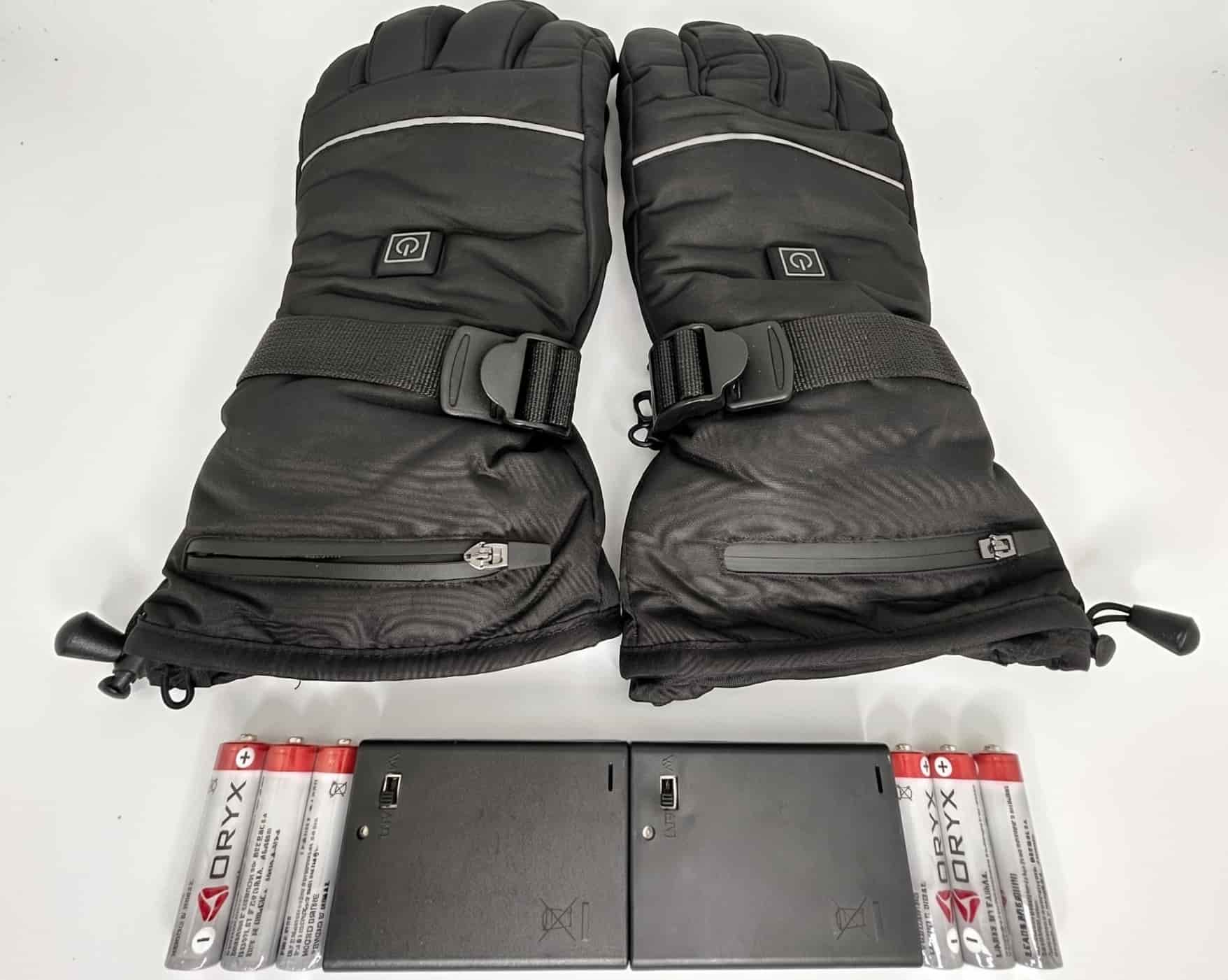 Guantes calefactables regulables en temperatura para moto a baterías AA (incluidas)