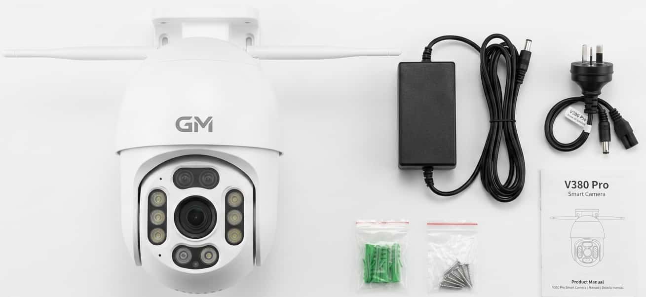 Cámara de seguridad domo Wi-Fi con alarma, parlante, seguimiento automático y visión nocturna - Imagen 2