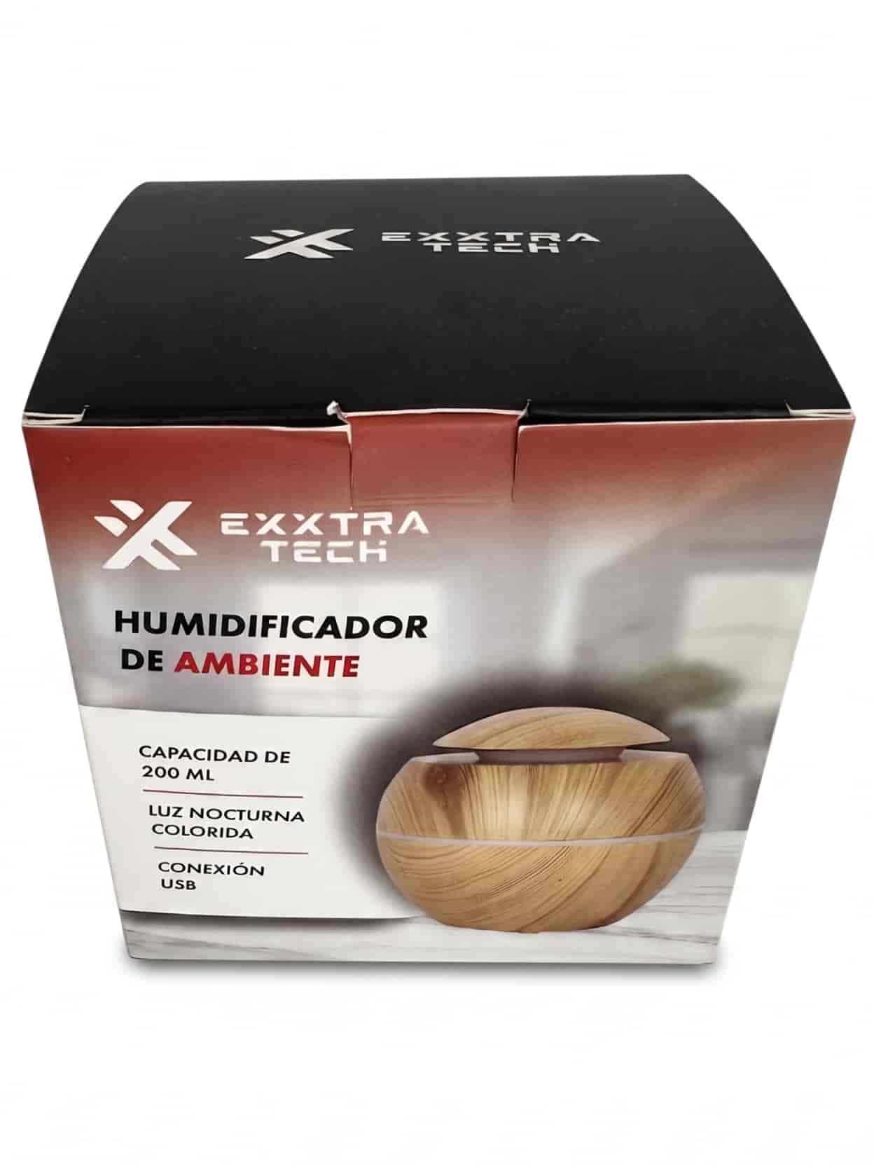 Difusor y aromatizador circular USB-C con luz LED