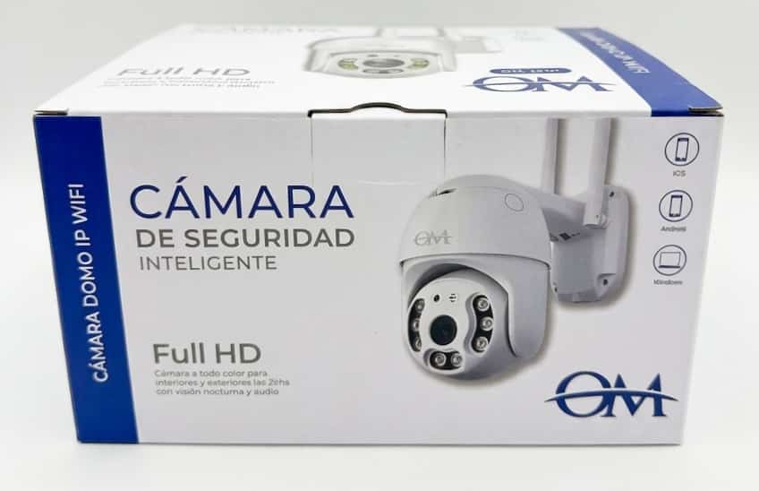 Cámara de seguridad domo Wi-Fi con alarma, parlante, seguimiento automático y visión nocturna