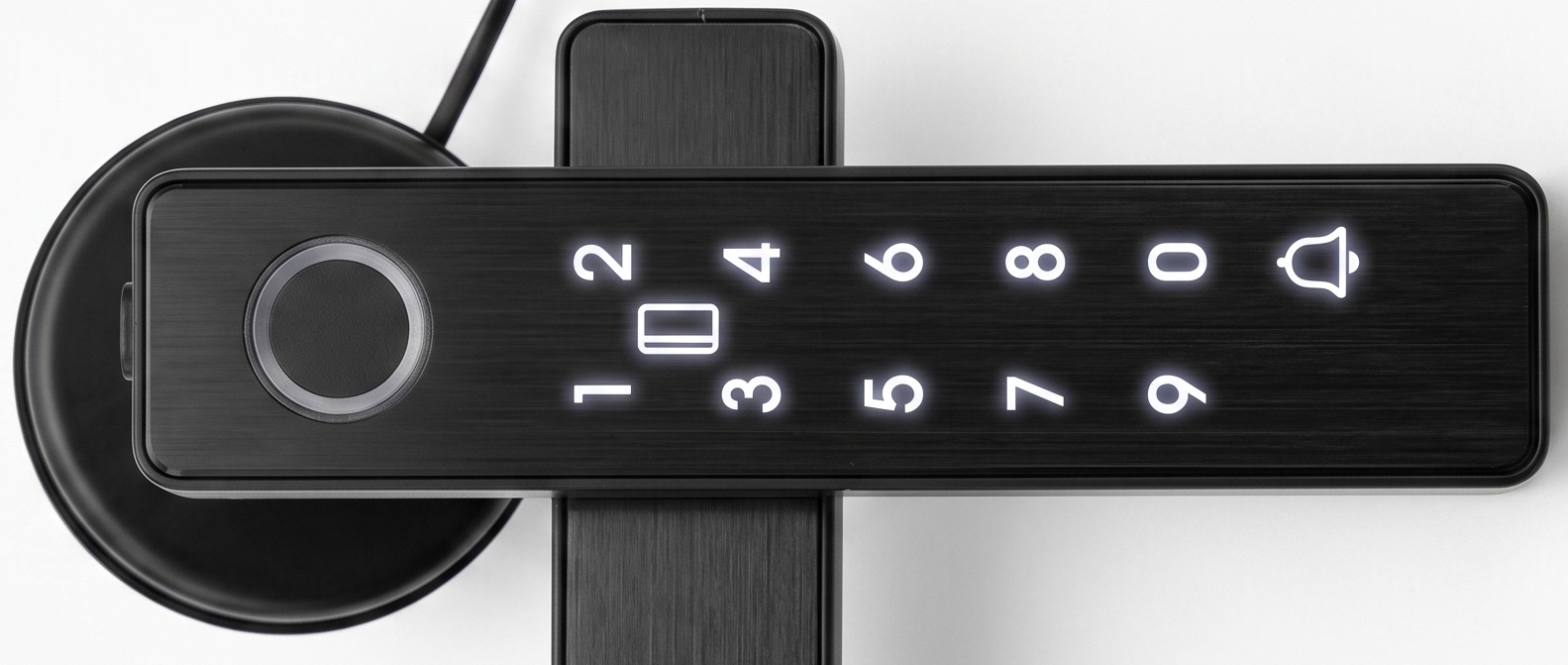 Cerradura digital picaporte smart con huella digital y código Wi-Fi