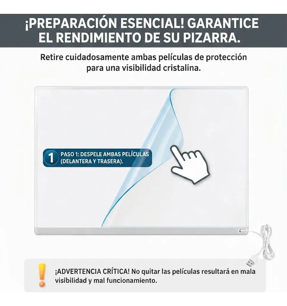 Pizarra mágica LED USB de acrílico con base ajustable + 7 marcadores - Imagen 7
